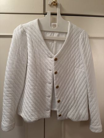 Veste Les Petits Hauts matelassée blanc cassé 
