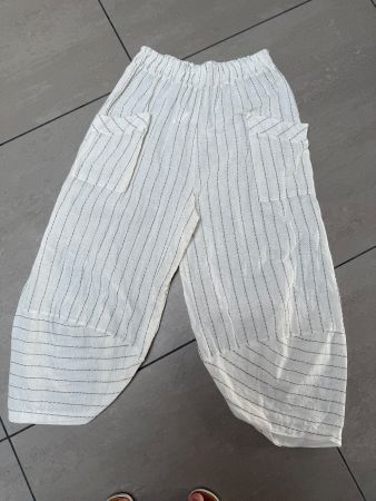 Schlupfhose aus Leinen/ Baumwolle/ Polyester