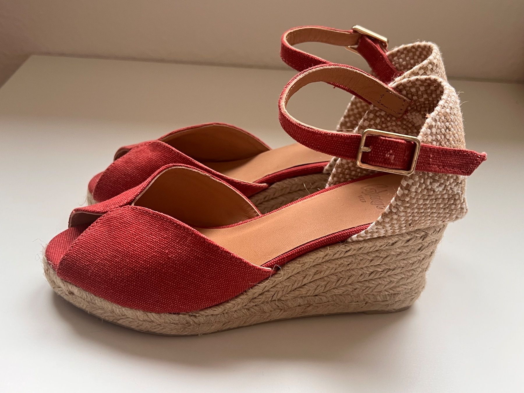 Scarpe da donna: Espadrilles compensées Castaner rouges, taille 36, été! – Nuovo (secondo la descrizione) da Cologny venduto da aidakr 3