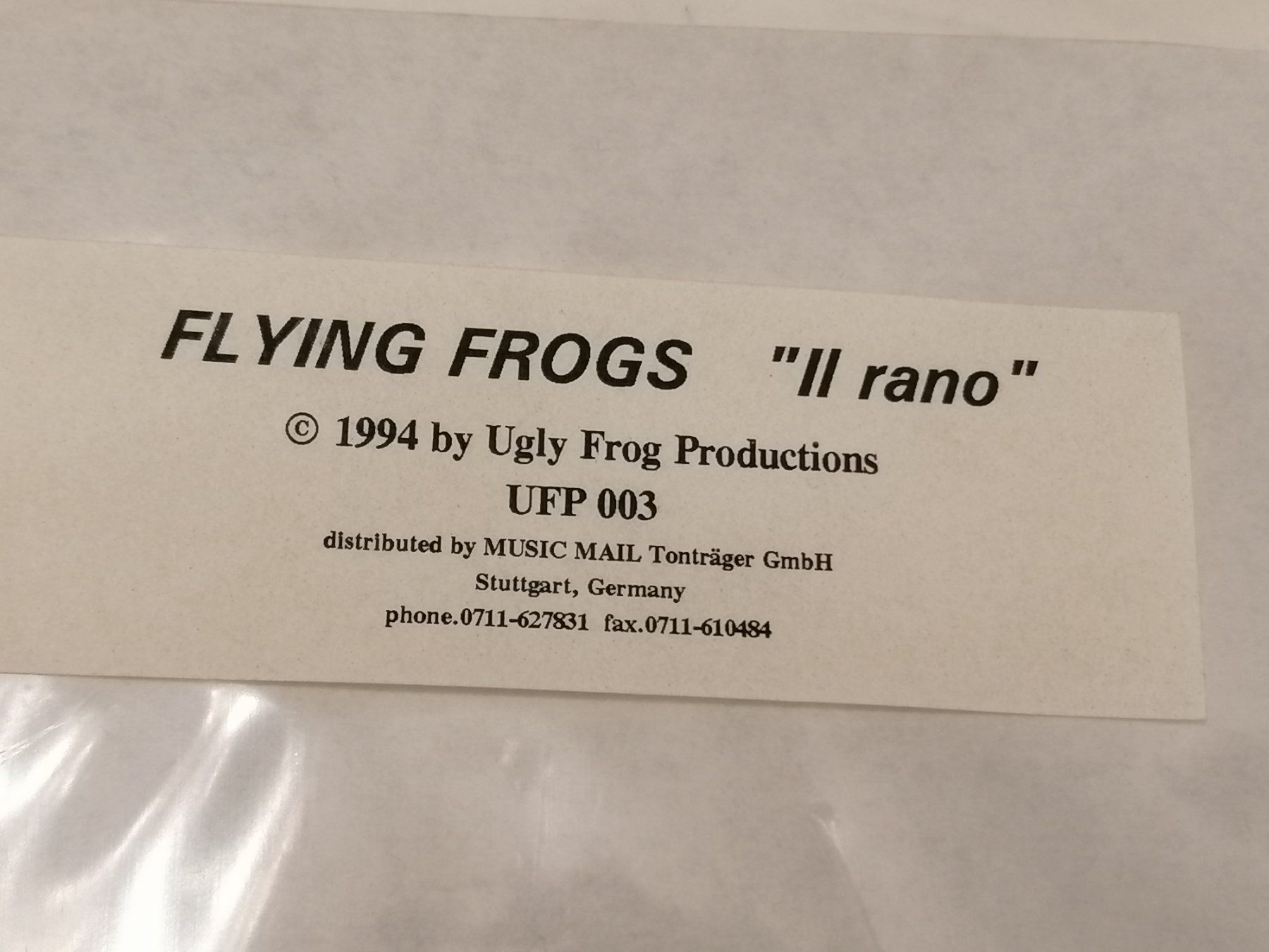 Dischi in vinile: LP - Flying Frogs - "Il Rano" - Vinyl Platte 1994 – Usato da Basel venduto da vintagecollector