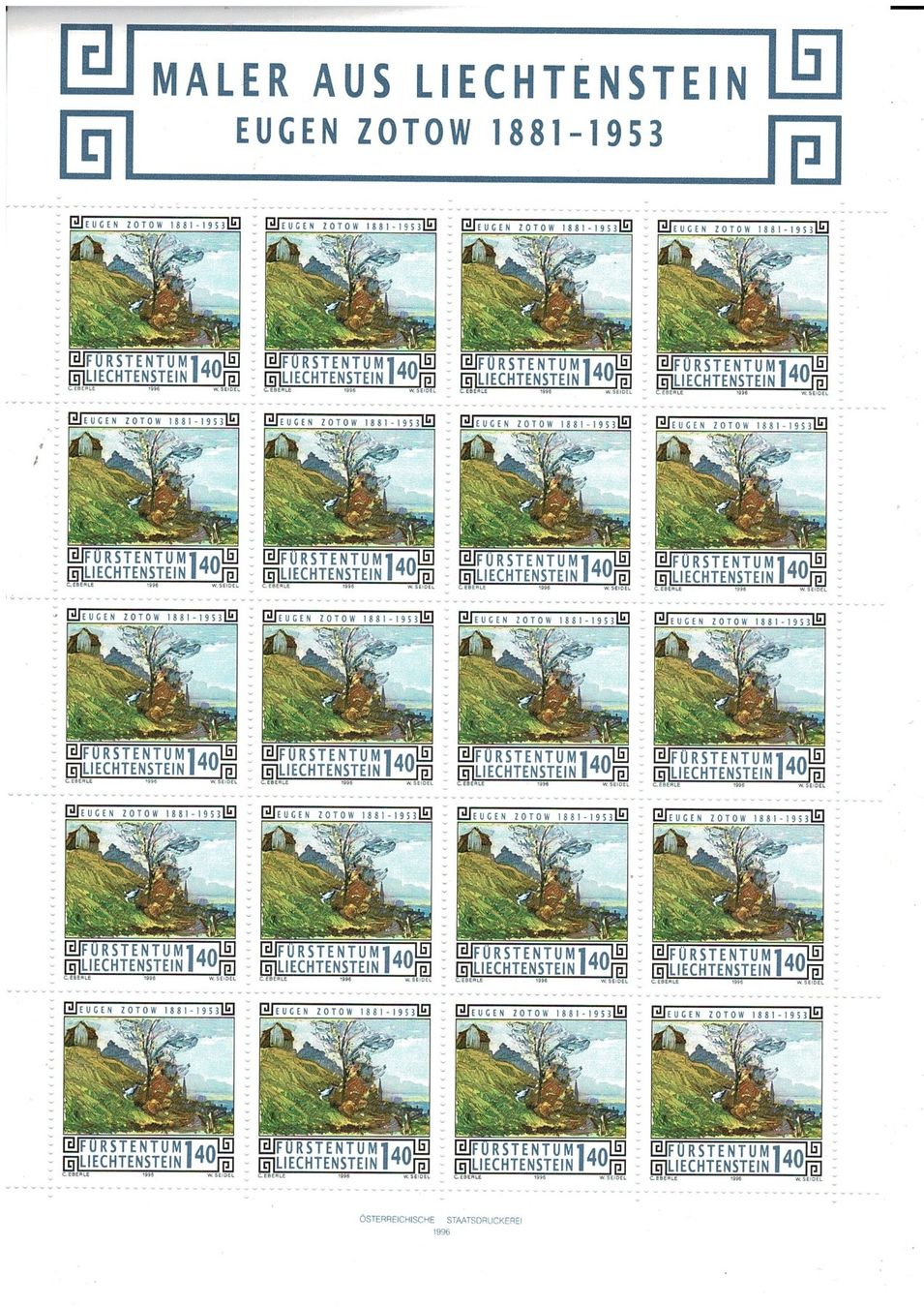 Tutti i francobolli: Eugen Zotow 1 KB ** – Nuovo (secondo la descrizione) da Lausanne venduto da Whorvath