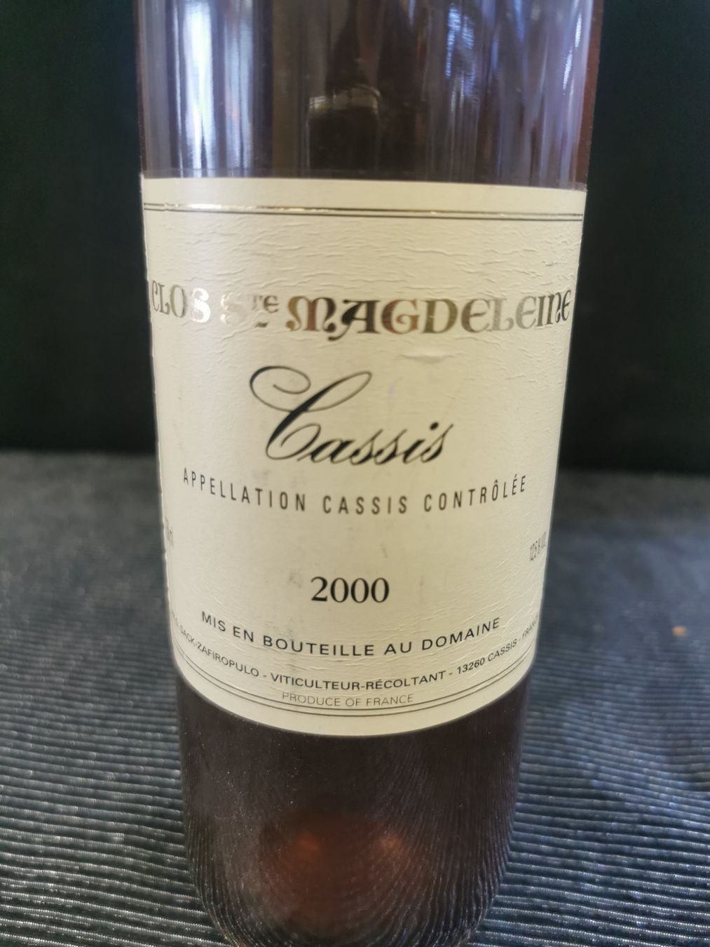 Wein: CLOS STE MAGDELEINE CASSIS 2000 – Neu (gemäss Beschreibung) aus Genève von Leboucheoreilles 2