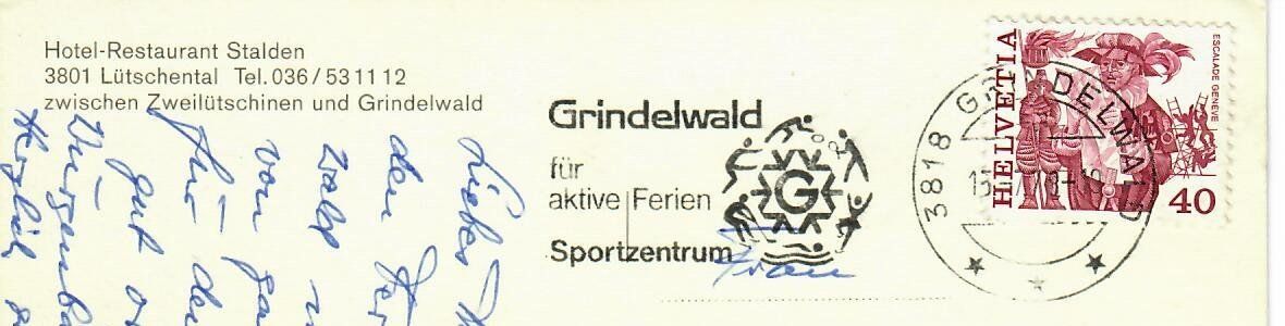 Cartoline postali: Hotel Restaurant Stalden - Lütschental – Usato da Hochdorf venduto da Ziegel-16 1