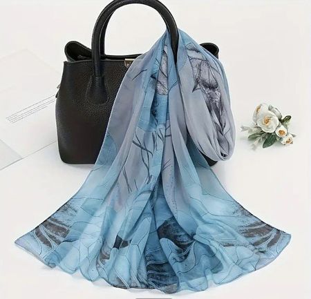 NEU! schöner Schal / Foulard ca. 150 * 50cm Chiffon floral
