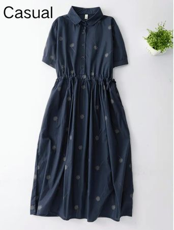 Schönes Kleid für Sommer Leinen & Baumwolle Stylish Unique