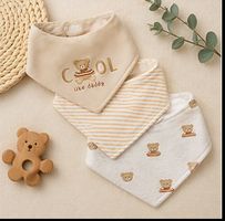 Baby Dreieckstücher Lätzchen 3er Set 100% Baumwolle