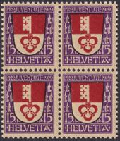 1919, Pro Juventute J14 Viererblock postfrisch ** Kat: 240.-