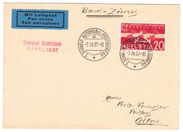 Lettre de Basel BPA A2 pour Olten le 7.IV.37