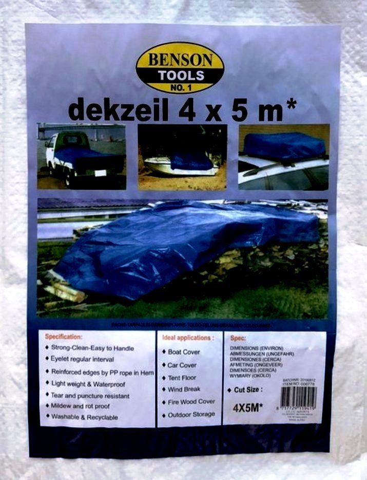Altro: Gewebeplane /Abdeck-Plane Grösse: 4m x 5m Farbe: weiss 100gr – Nuovo e nell'imballaggio originale da St. Gallen venduto da schnaeppchen-preise 2