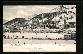 St. Moritz, Kulm run, Ortspartie im Wint