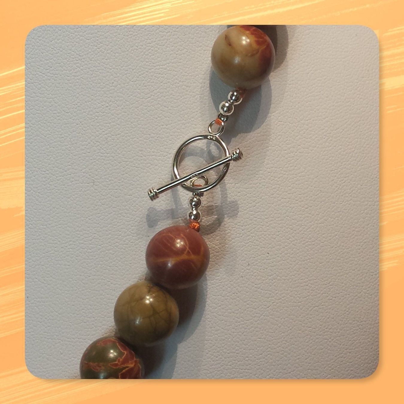 Catenine: NEU: Picasso Jaspis Edelstein Kette – Nuovo (secondo la descrizione) da Matten b. Interl venduto da EdelsteineInterlaken 3