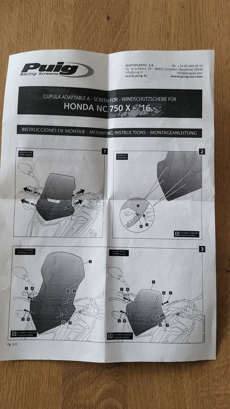 Honda Toutes les pièces détachées moto: Getöntes Windschild Honda NC750 – Neuf (Voir description) à Tennwil par Mailo2 4