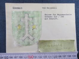 FAMILIENWAPPEN " ODERMATT DALLENWIL NW " KARTE ca.15x10cm