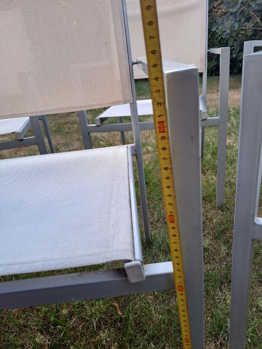 Sedie: 6 Gartenstühle Aluminium Textil, 43cm Sitzhöhe – Usato da Magden venduto da Gabbos 3