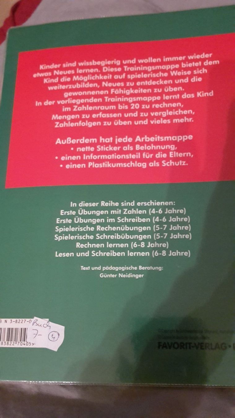 Libri: Trainingsmappe rechnen lernen – Nuovo (secondo la descrizione) da Schwarzenburg venduto da Flamingo07 1