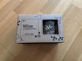 Zwei Gläser mit Molekülen - Weingläser - Chemie Geschenk 