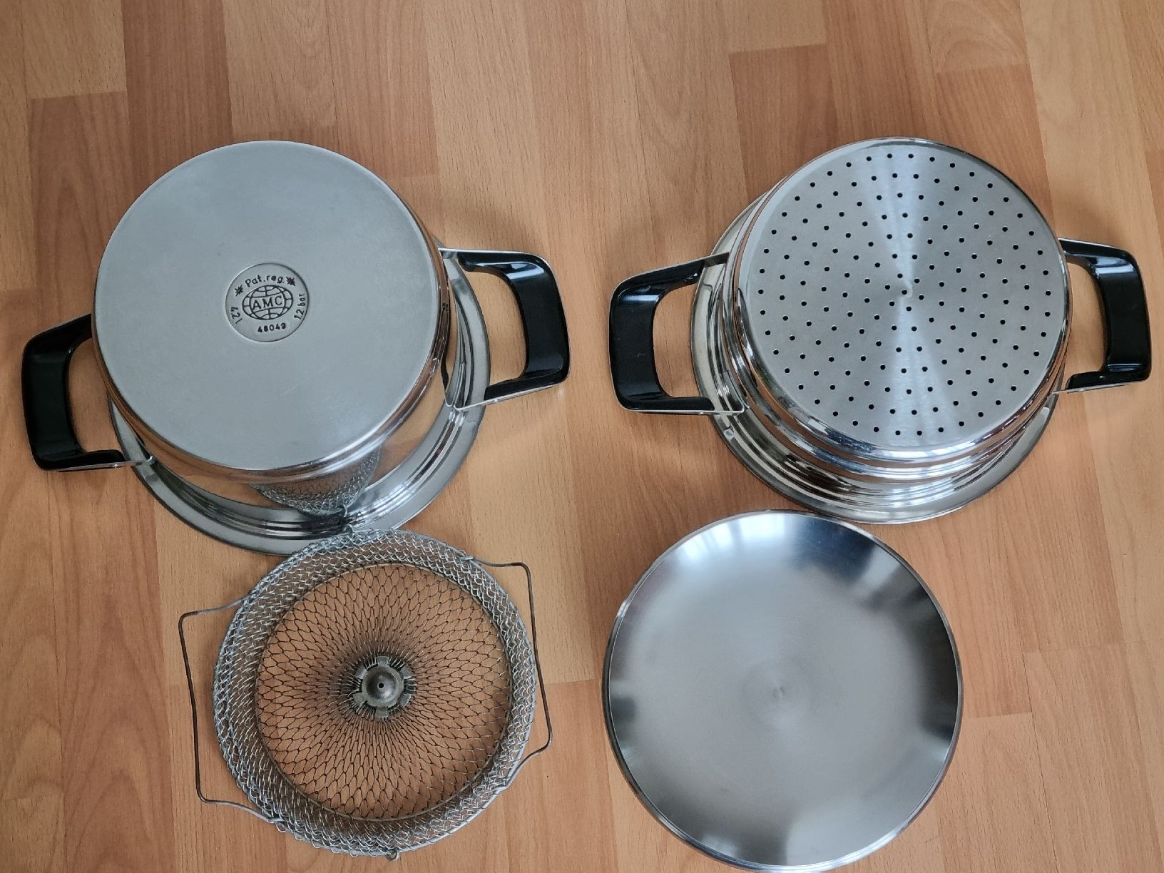 Pentole: 4,2l AMC Kochtopf Set, Edelstahl – Nuovo (secondo la descrizione) da Laupen BE venduto da Bombers 5