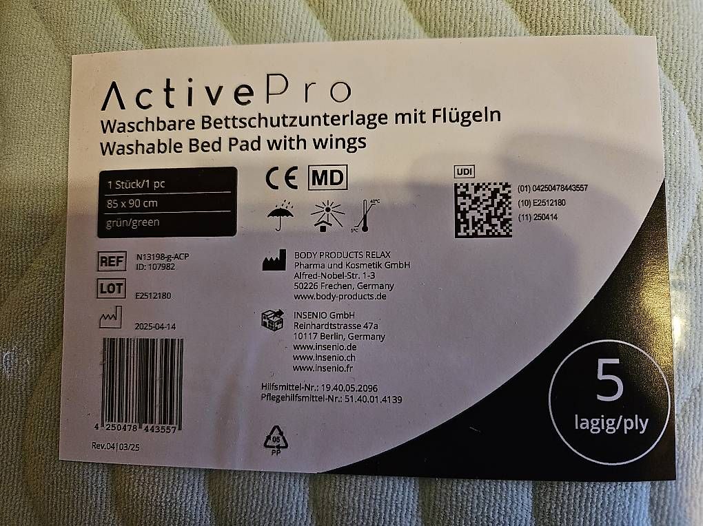 Biancheria da letto: ActivePro Bettschutzunterlage mit Einsteckstreifen – Nuovo e nell'imballaggio originale da Schüpfen venduto da SANNYLI31 1