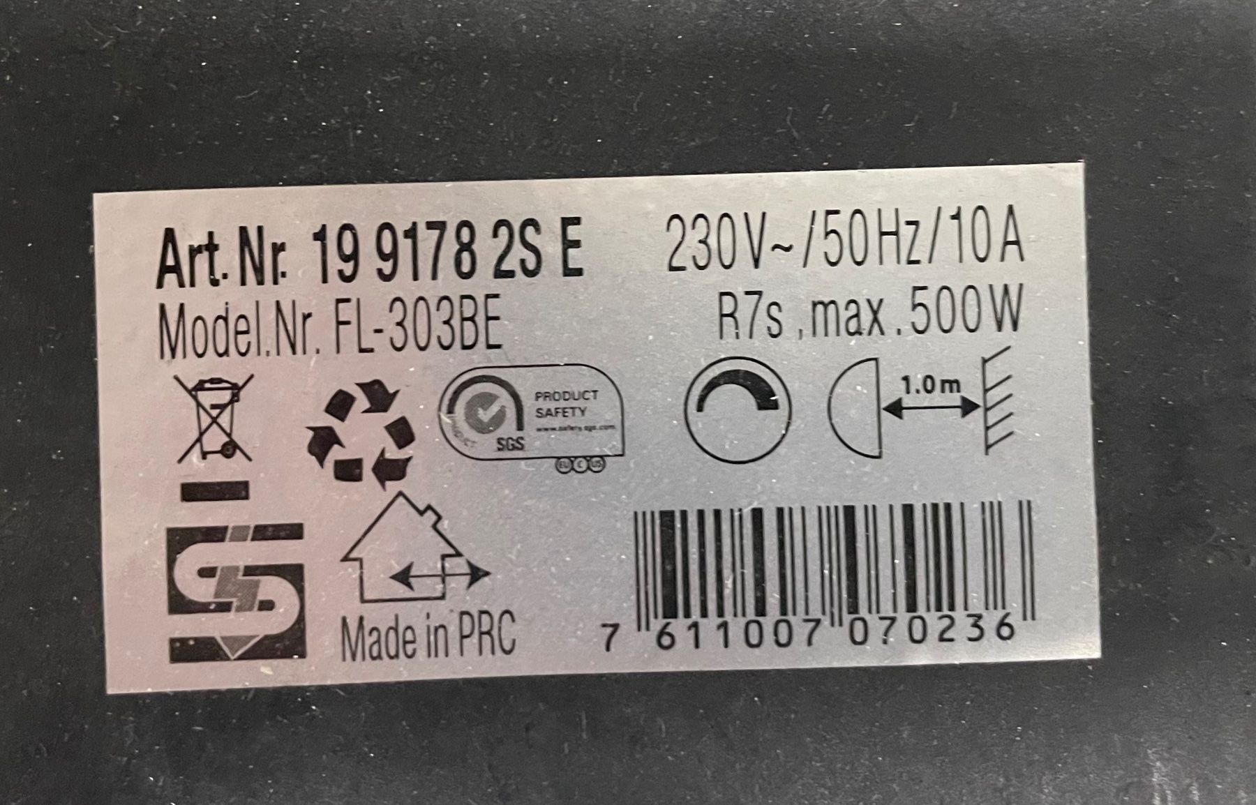 Lampen: 500 W Halogen-Baustrahler mit 2 Steckdosen & langem Kabel – Gebraucht aus Hämikon von Iitomo 3