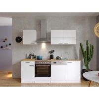 825 Küchenzeile Singleküche 220cm weiss - Küche Einbauküche