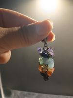 Wunderschöner Edelstein-Anhänger, Handarbeit, Chakrafarben