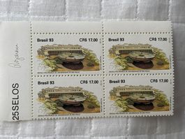 4x Brasilien Briefmarken 1993 Sao Paulo Universität