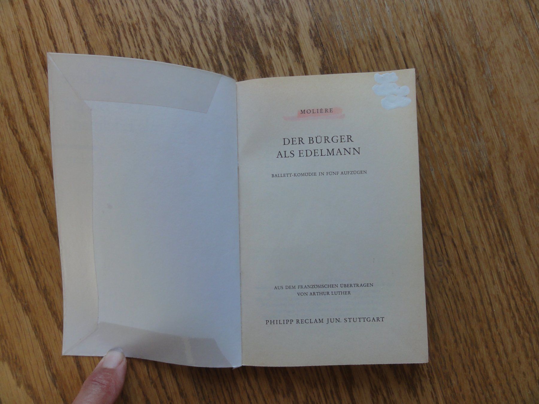 Bücher: Der Bürger als Edelmann, Molière – Gebraucht aus Riedholz von Taweva 1