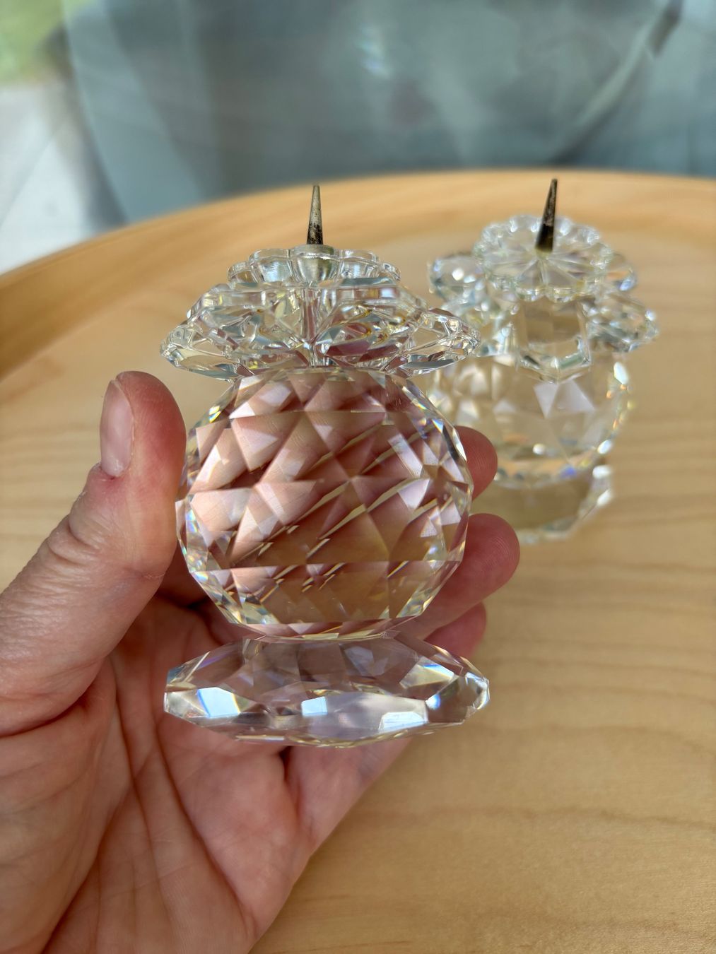 Swarovski Portacandele: Swarovski crystal vintage candle holders – Usato da Steinhausen venduto da ChromeVintage 5