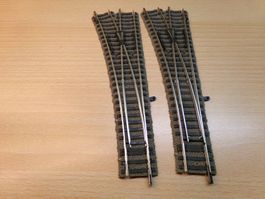 Fleischmann H0 Profigleis 2xWeiche links 6140 ohne Drahtbüge