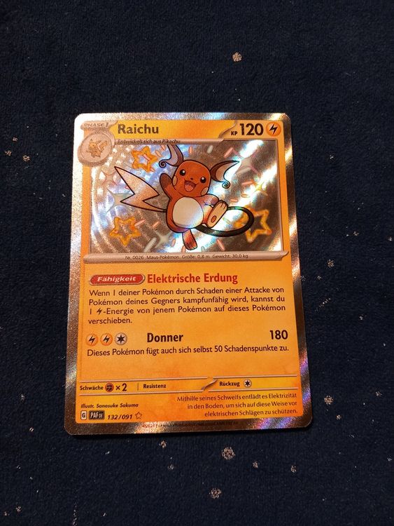Pokémon Carte collezionabili: SHINY Raichu (DE) Paldean Fates - PAF 132/091 – Nuovo (secondo la descrizione) da Hinterfultigen venduto da Marcel2112