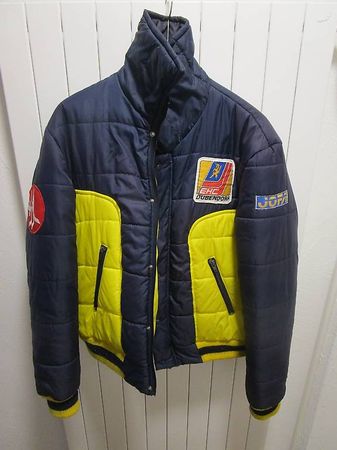 EHC DÜBENDORF ANTIKE EISHOCKEY JACKE CA 1987 SEHR SCHÖN GR54