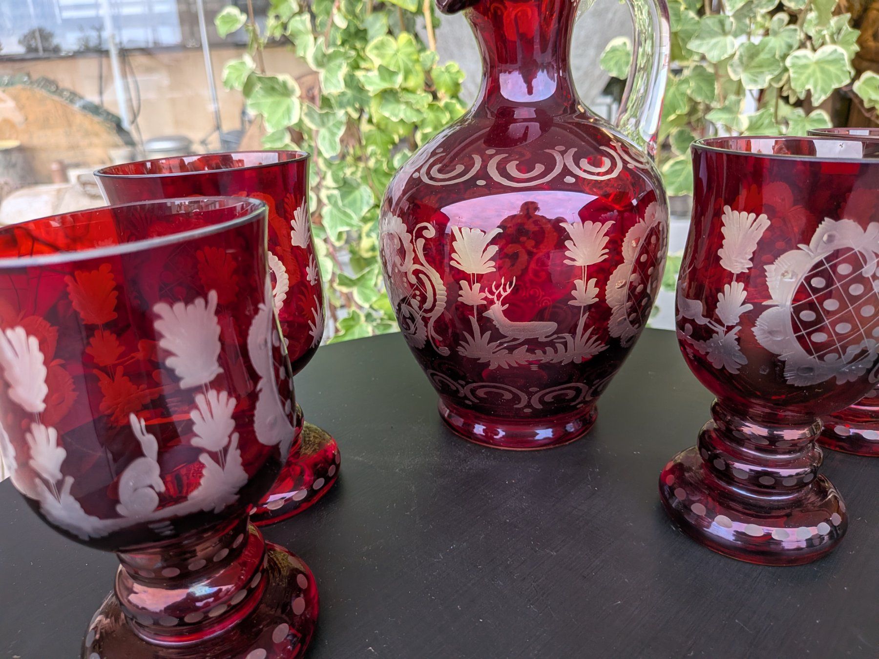 Verres: Krug mit 4 Gläsern antik – D'occasion à Emmen par Brockofsky 2