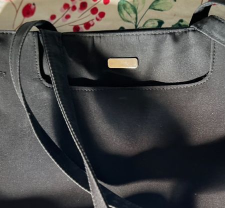 Schwarze Stoff Handtasche, mit Fünf Fächern, Top Zustand