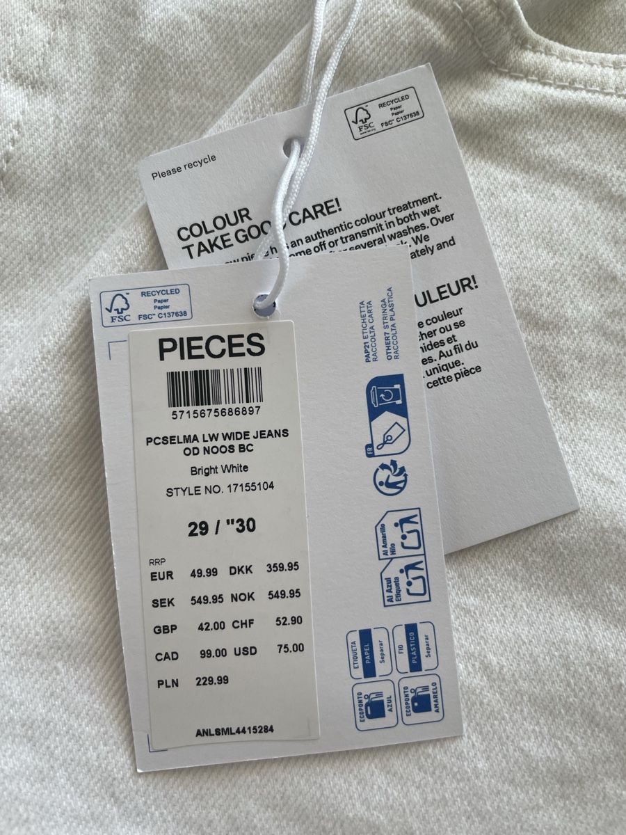 Pieces Jeans: Weisse Jeanshose – Nuovo e nell'imballaggio originale da Ebmatingen venduto da Vebisun 4