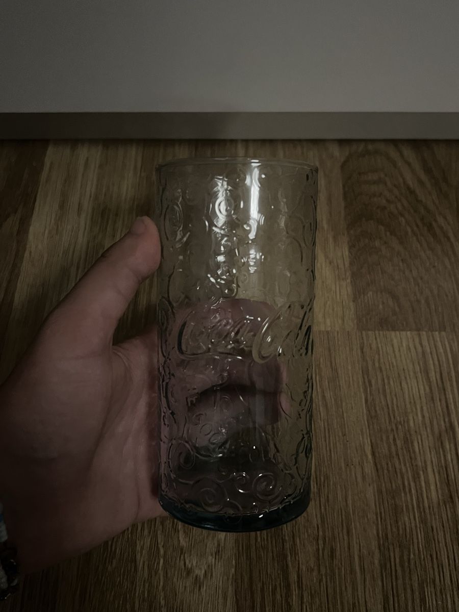 Coca-Cola Bicchieri: Coca-Cola Glas Arc Reliefmuster transparent – Nuovo e nell'imballaggio originale da Pfäffikon ZH venduto da Batgirl78 1