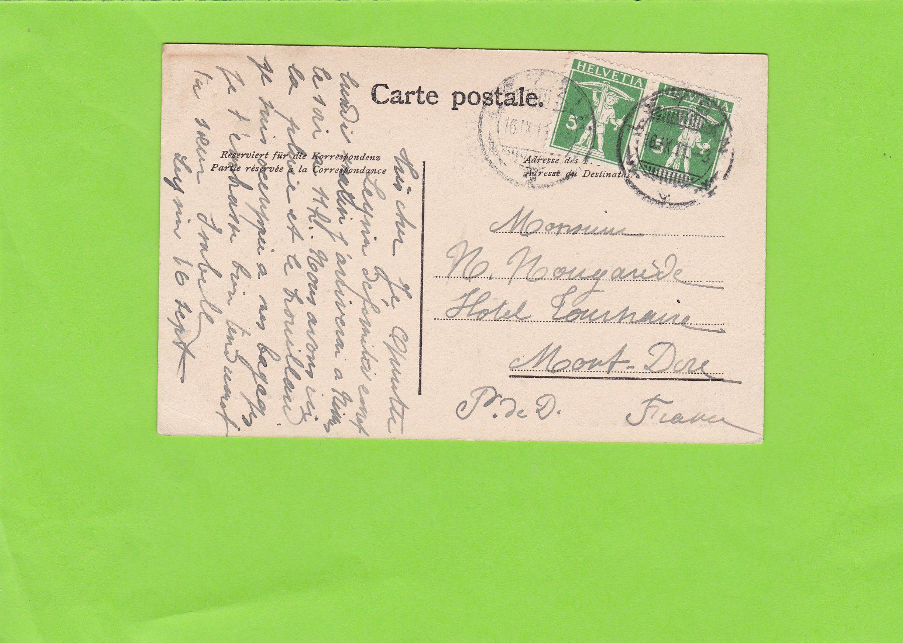 Ansichtskarten: Barque du Léman---1911 – Gebraucht aus St. Peterzell von neckertal 1