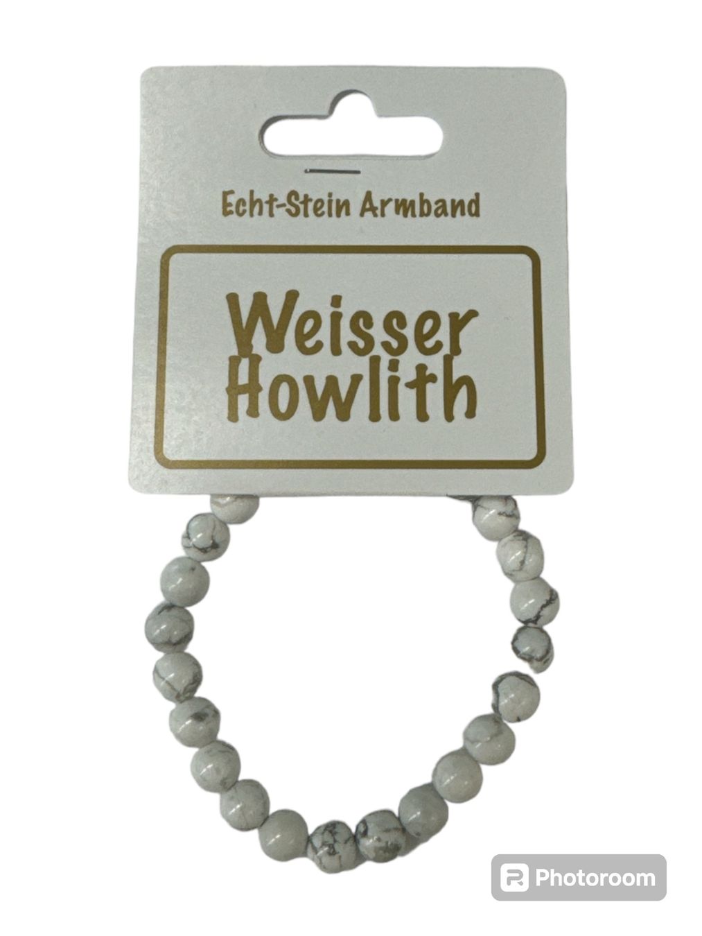 Bracciali & Braccialetti: Echtstein Chakra Armband 8mm / Weisser Howlith – Nuovo e nell'imballaggio originale da Oensingen venduto da Liquidations-Shop