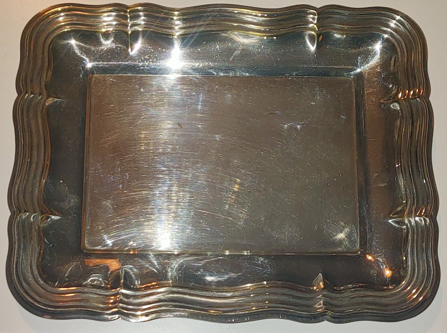 Piatti di portata: 2 kleine Silbertabletts Set Chippendale Vintage – Usato da Widen venduto da The_Queen 1