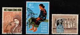 3 Timbres - Sud Vietnam - 1969 - Obl.