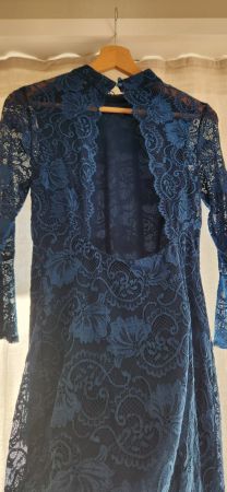 Elegantes blaues Spitzenkleid Gr. 38 👗 Festlich!