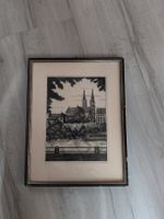 Original-Radierung A. Fischli 1933 – Basler Münster