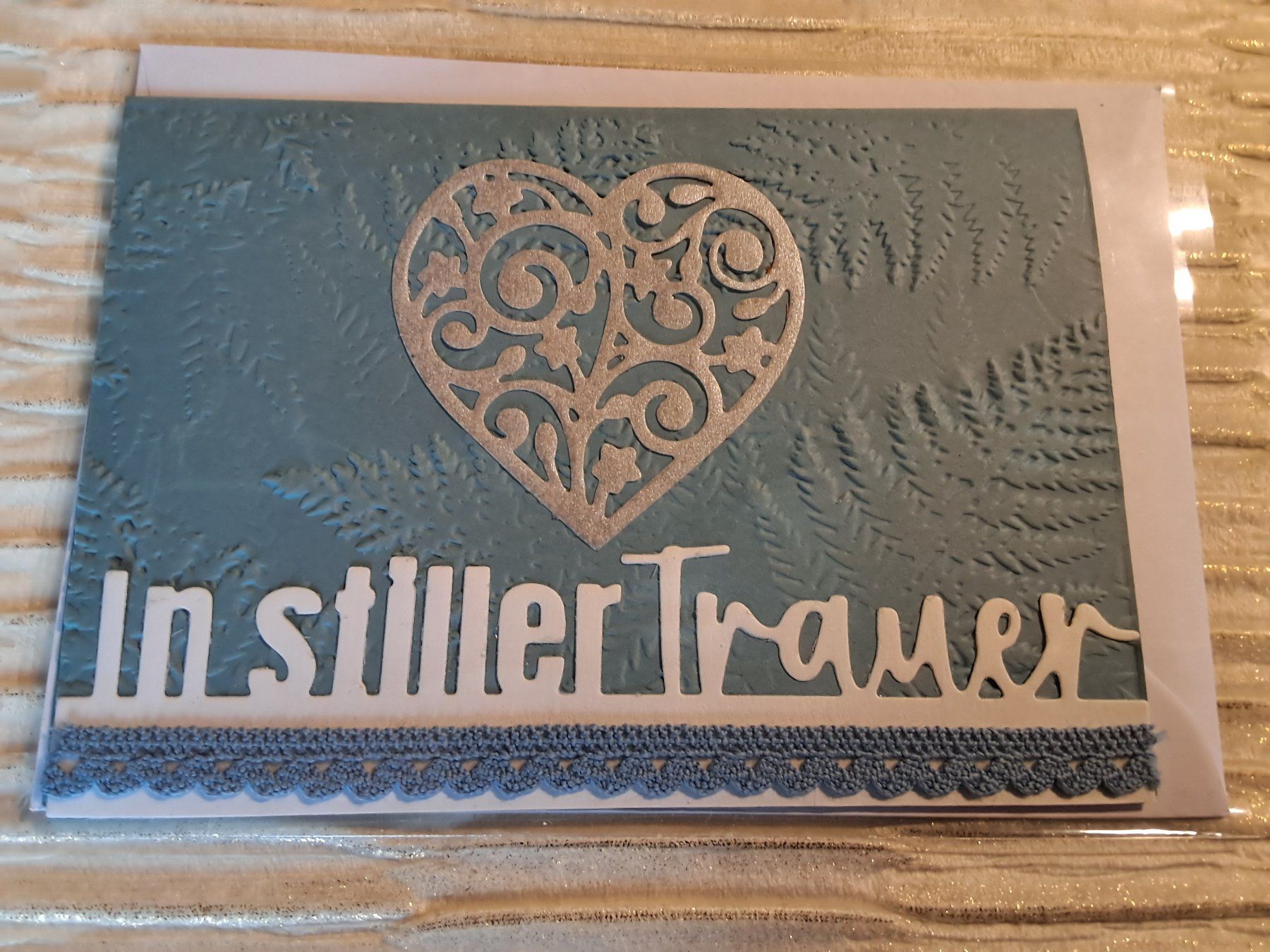 Cartoline: Trauerkarte mit Herz: "In stiller Trauer" A6 Format – Nuovo e nell'imballaggio originale da Rüegsbach venduto da hpl02