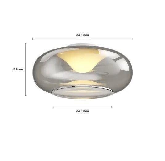 Lampadari & plafoniere: AKTION Glas-LED-Deckenlampe Mijo in Rauchgrau – Nuovo e nell'imballaggio originale da Basel venduto da Seifehuesli 6
