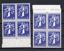 R2158  /  Exposition 1939 SBK n° 231 / 235 en blocs 4 XX