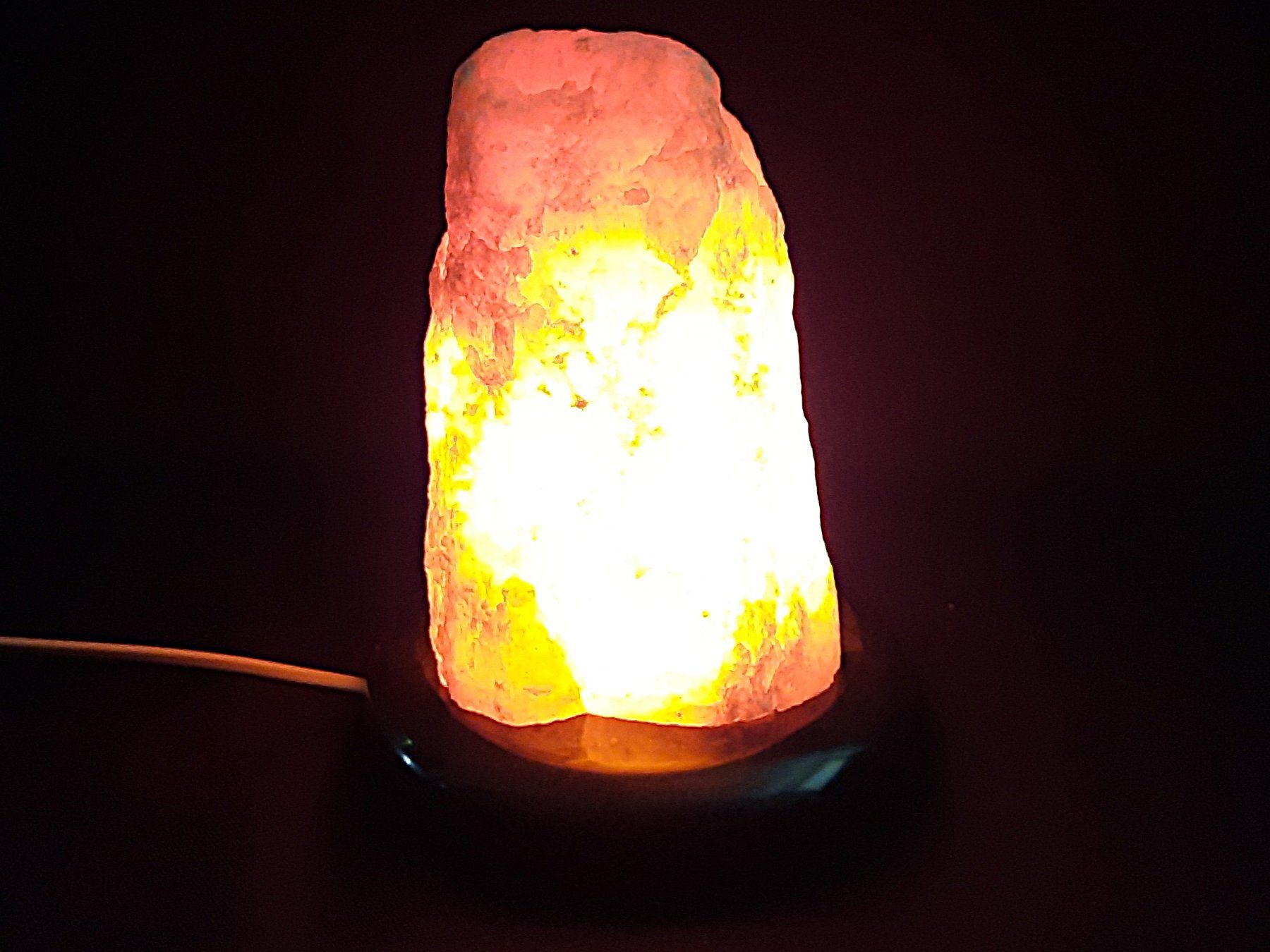 Lampen: Oranger Calcitstein Lampe – Gebraucht aus Beinwil am See von Restwert_Beinwil