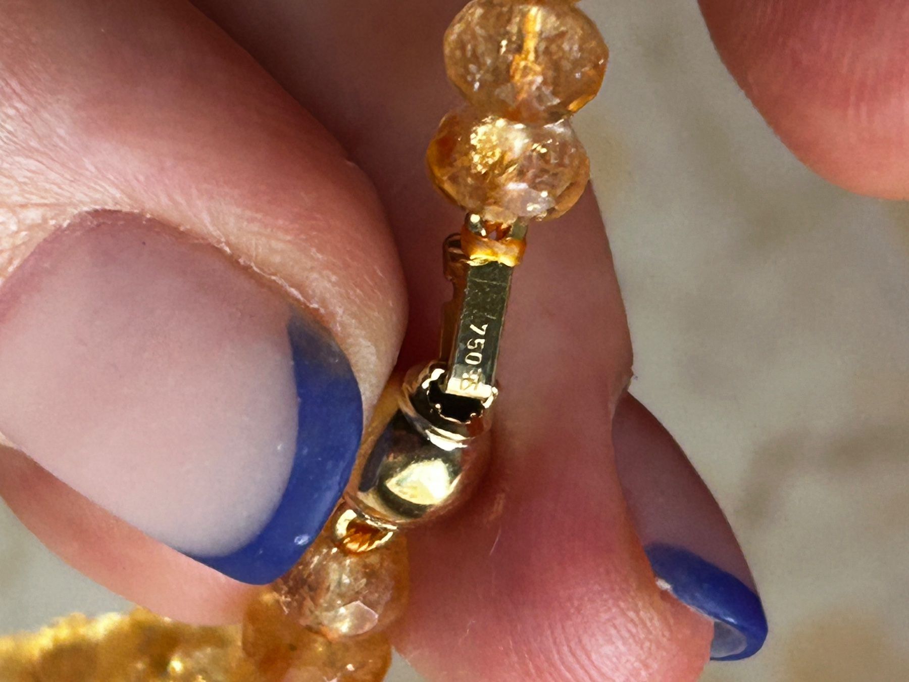 Catenine: Halskette TURMALIN orange Goldverschluss – Nuovo (secondo la descrizione) da Dittingen venduto da Bijoubelle 4