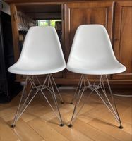 Vitra Eames Plastic Side Chairs DSR white chrome x2