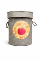 Vintage Metallbehälter mit Tomatenmotiv – Landhaus Deko