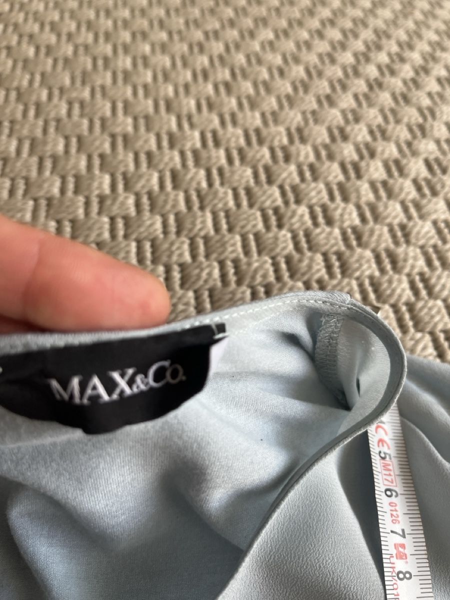 Chemisiers: Bluse Max&Co hellblau mit Volants, ca. 40 – D'occasion à Solothurn par Bobesch08 6