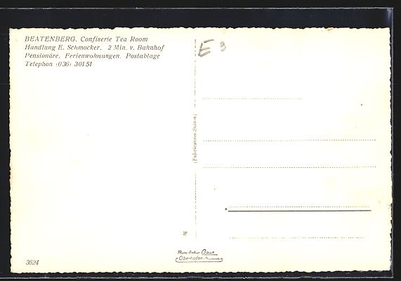 Cartoline postali: Beatenberg, Blick auf Pension, Cafe und  – Usato da Berlin venduto da bartko-reher 1